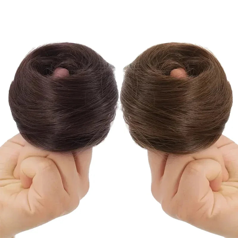 Human Hair Bun Ponytail Hairpiece for Women - Natural & Colorful Variants