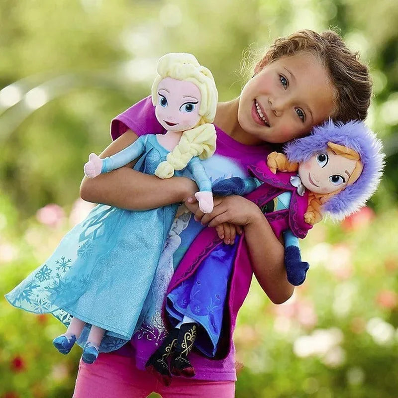 Frozen Elsa & Princess Anna Plush Doll Set - Kids Toys & Gift