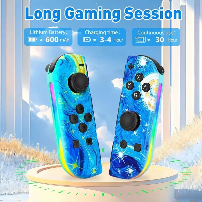 RGB LED Joypad Controller for Switch with Dual Vibration - Multiple Colors