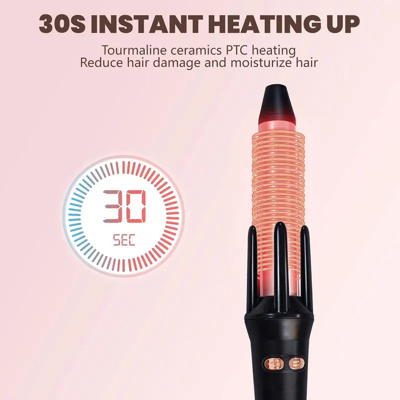 Auto Rotating Ceramic Hair Curler - Automatic Curling Iron & Styling Wand