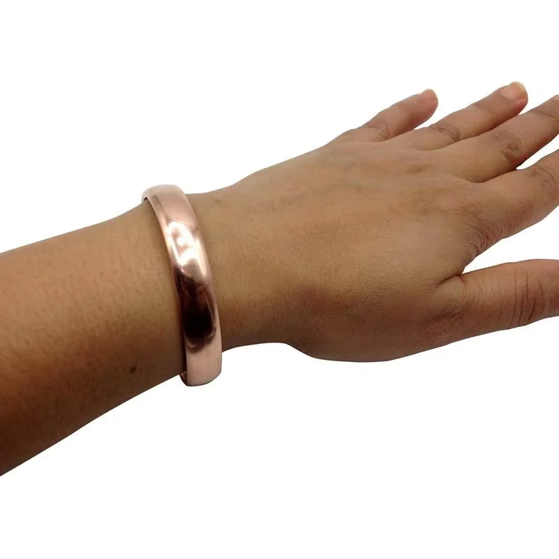 Retro Copper Cuff Bracelet for Women Punk Solid Jewelry Gift