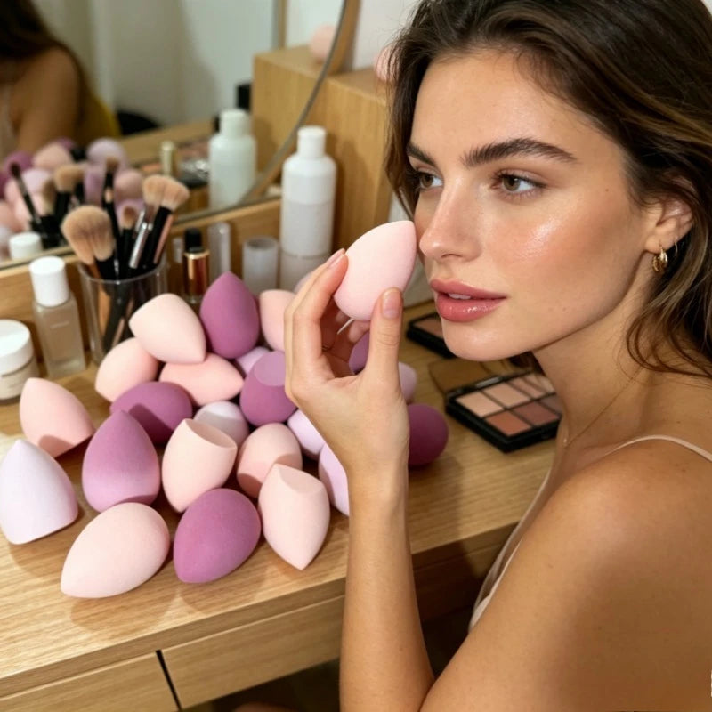 Latex-Free Fragrance-Free Makeup Sponge Set 18PCS Wet Dry Beauty Blenders
