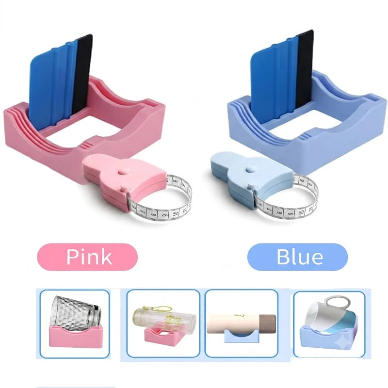 Silicone Tumbler Cup Cradle with Slot - Anti-Slip Vinyl Decal Holder for Crafts