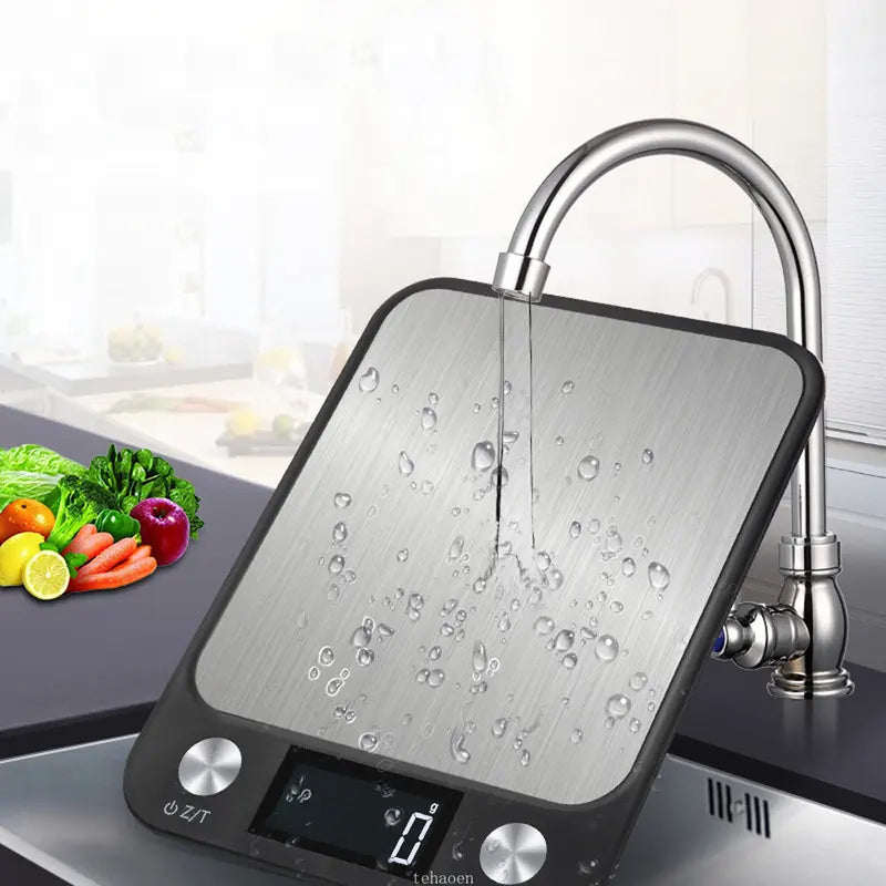 Digital Kitchen Scale 15Kg/1g for Cooking & Baking Stainless Steel