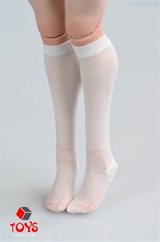 1/6 Scale Female Action Figure Socks - Semi-transparent Short & Long Stockings