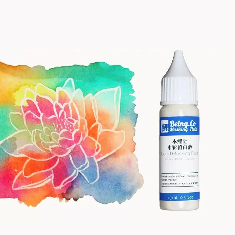 Watercolor Masking Fluid Pen - White, Blue, Purple, Red Art Supplies Set