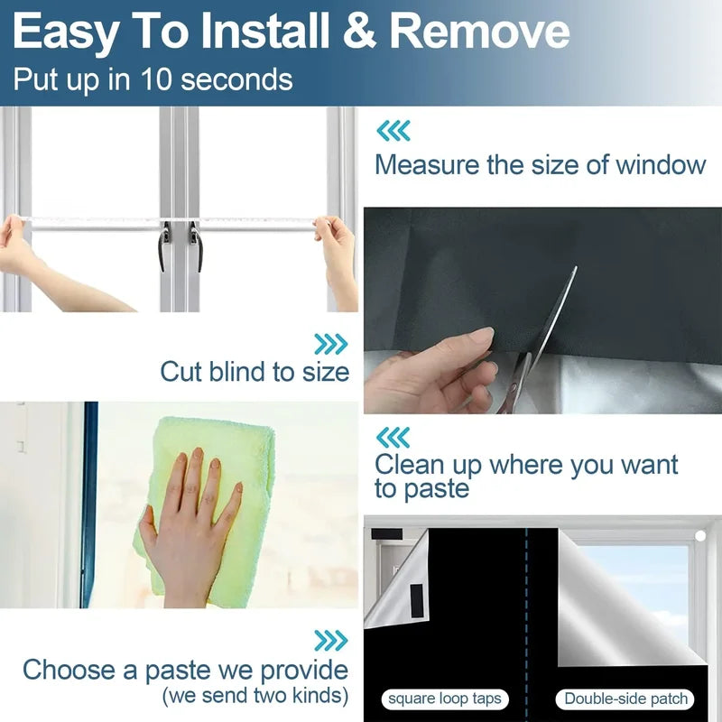 Blackout Window Film Privacy Cover Light Block Film for Home & Car