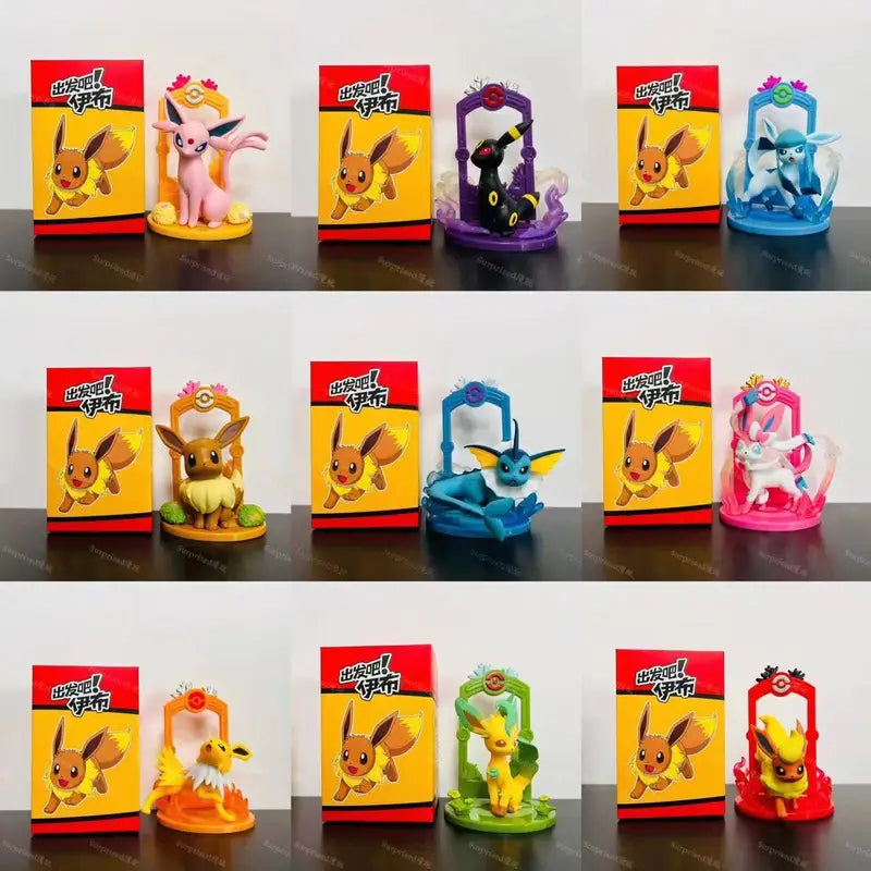 Pokemon Eeveelution Action Figure Set - Collectible PVC Toy Gift for Kids