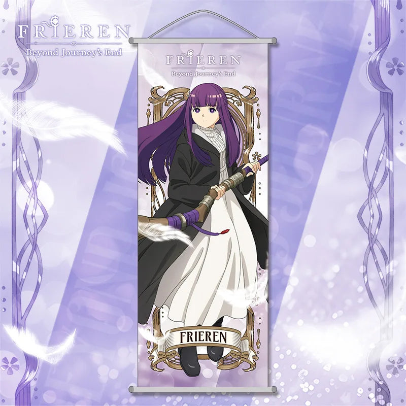 Frieren Beyond Journey's End Poster Wall Art Anime Decor Long Cloth Banner