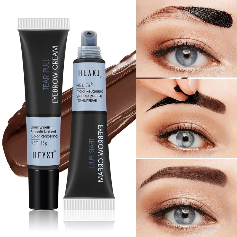 Waterproof Eyebrow Cream - Long-Lasting Color Fixing & Natural Finish, Multiple Shades