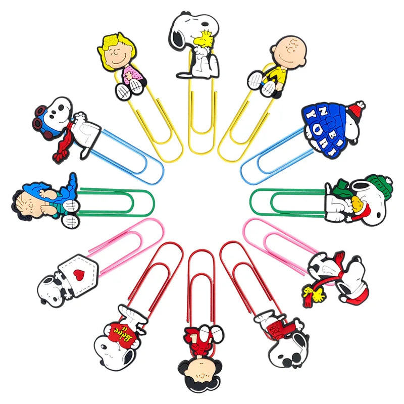Cute Snoopy U-Shaped Clip Bookmark for Office & Creative Use