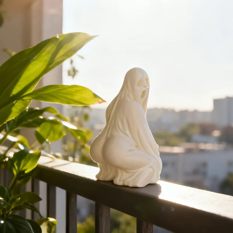 Funny Ghost Figurine - 3D Printed Indoor & Outdoor Decor, Gift, Party Filler