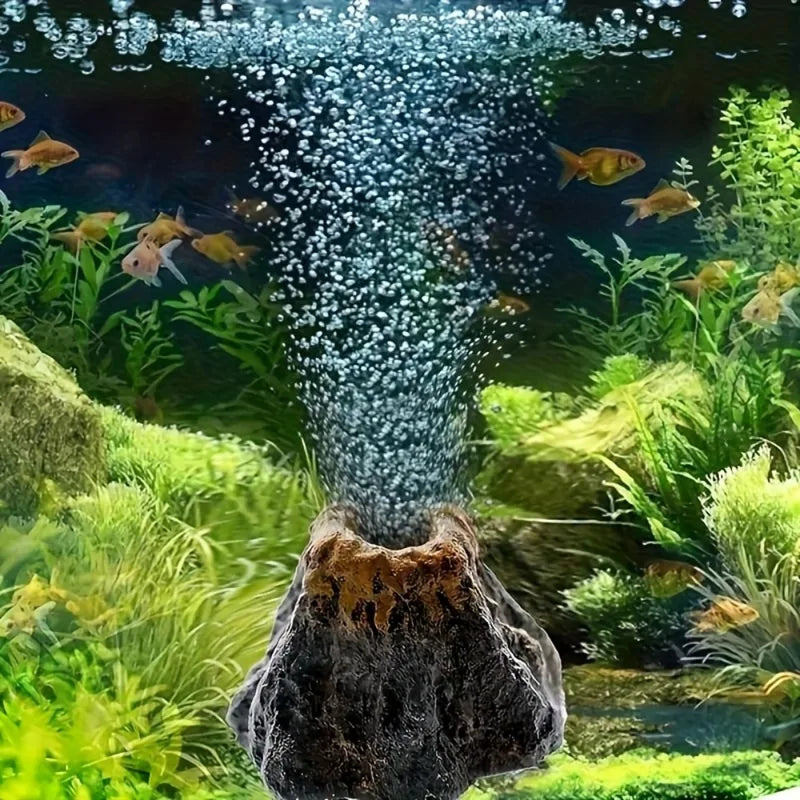 Resin Fish Tank Decoration Landscaping Aquarium Volcano Ornament - Home Decor