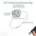 Moissanite Engagement Ring 1 Carat S925 Silver Wedding Band for Women