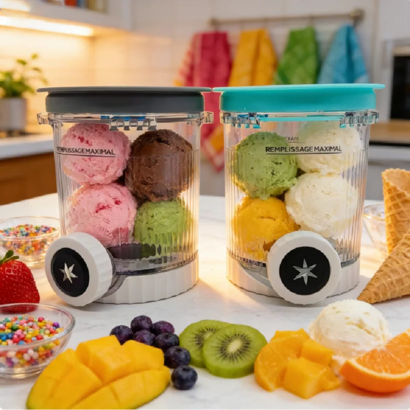 Replacement Containers for Ninja Creami Swirl Pints and Lids - Multiple Colors