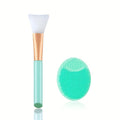 Silicone Facial Mask Brush Set - Exfoliating Lip & Face Cleansing Tools