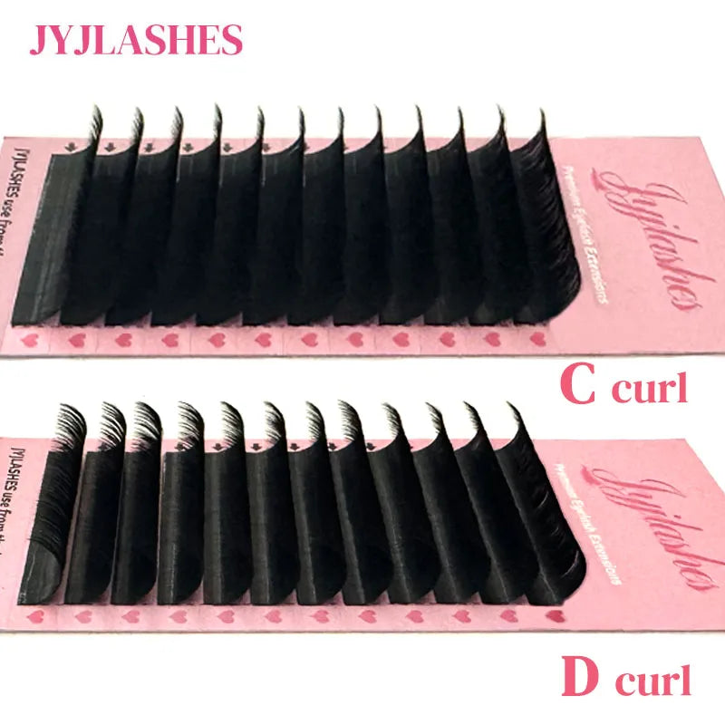 Individual Eyelash Extensions Long Length Classic Mink Faux Lashes Tray