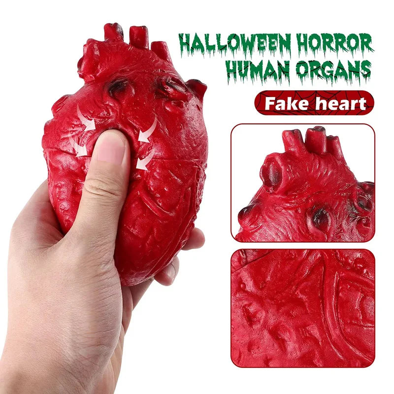 Halloween Bloody Severed Human Heart Fake Gory Body Part Decoration