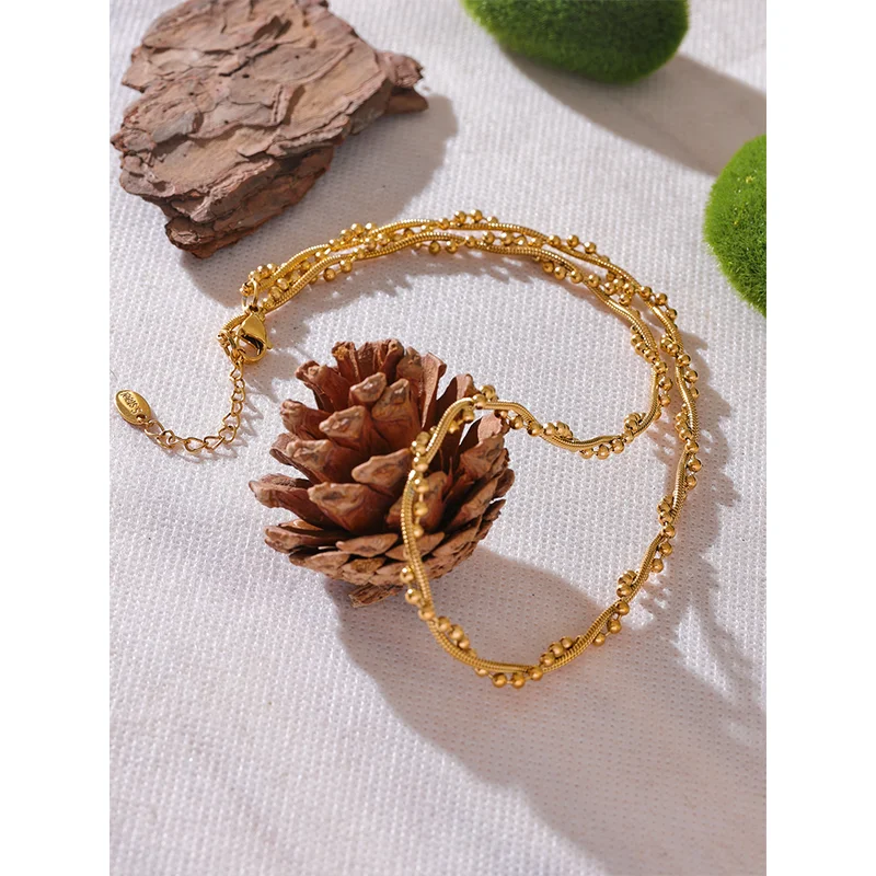 Stainless Steel Chain Twine Fashion Collar Handmade Waterproof Necklace Jewelry
