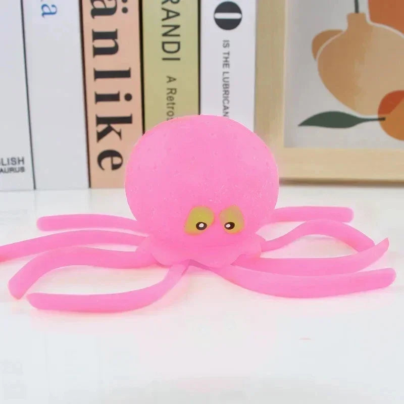 Baby Bath Toys Sponge Water Absorbing Octopus Stress Relief Play Water Toy for Children
