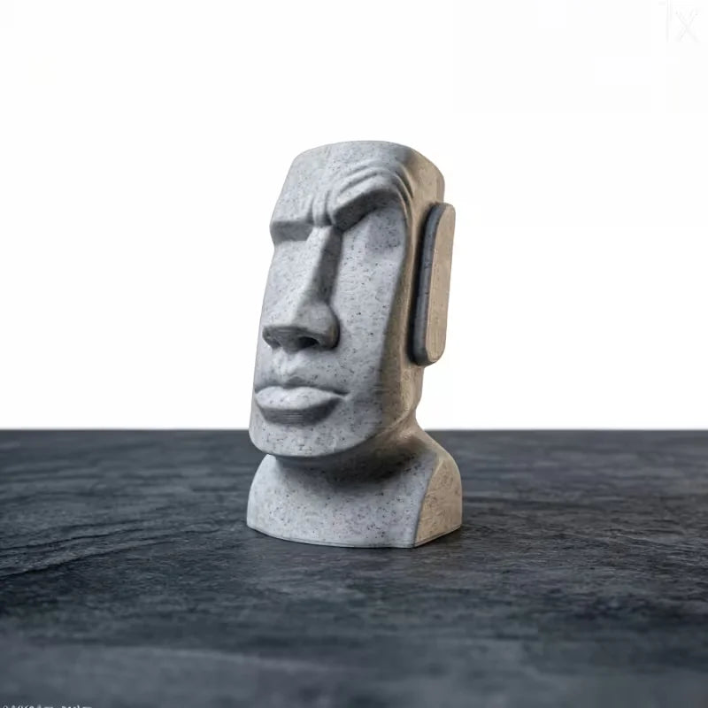 Eyebrow Raising Moai Statue - Easter Island Avatar Desktop Decor Ornament
