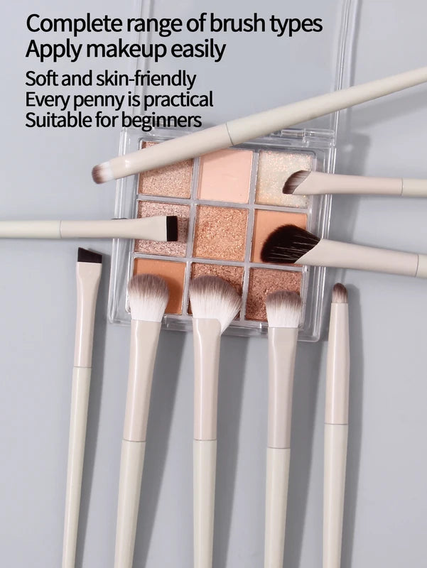 Multi-Color 5/9/10pcs Eye Makeup Brush Set with Soft Bristles for Eyeliner Eyebrow Contour