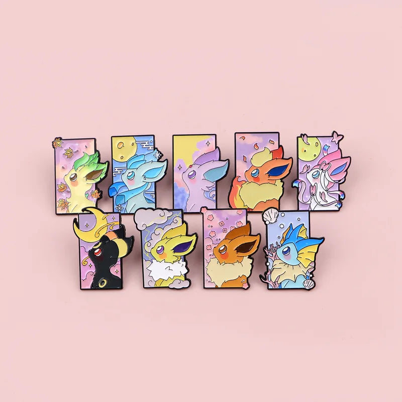 Cute Anime Elf Monster Enamel Pin with Animal Brooches for Women Backpack Clothing Accessories Gift