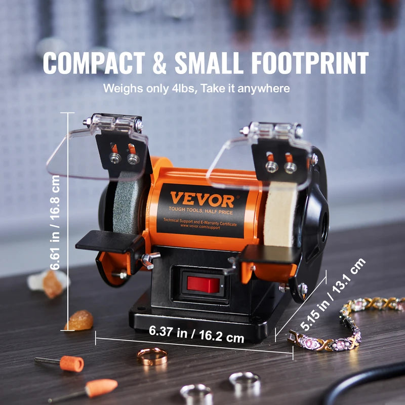 Jewelry Polisher Buffer Machine with Brushless Motor & 3 Polishing Wheels