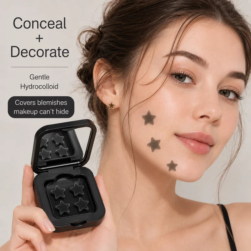 Hydrocolloid Acne Patches for Face - Makeup Friendly, Blemish Cover Stickers, Portable Zit Patches
