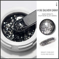 Reflective Glitter Gel Nail Polish Top Coat for Nail Art - 5ml Jar