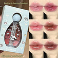 6-Color Lip Balm Set - Juicy Pink, Moisturizing Lip Gloss & Lip Oil Palette