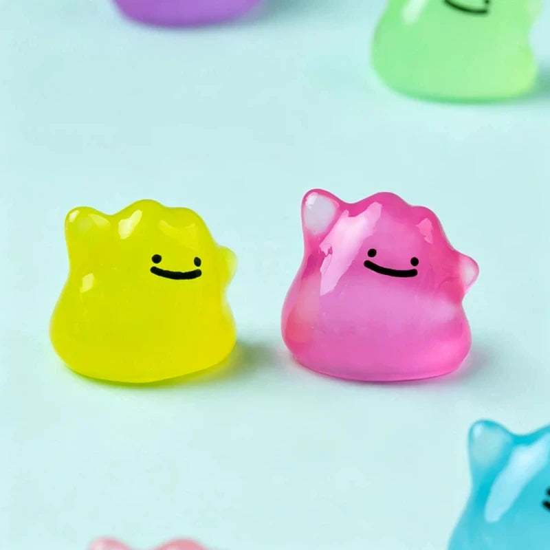 6pcs Luminous Monster Beads DIY Car & Home Decor Accessories Cute Figurines