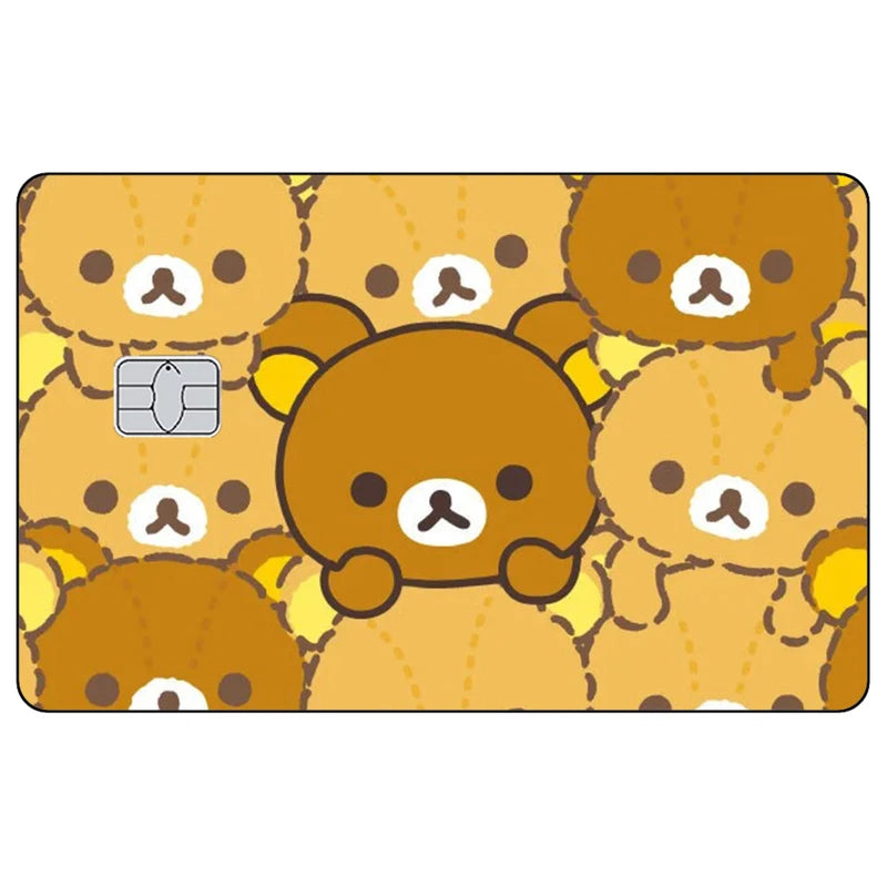 Cute Cartoon Credit Card Skin Stickers - Rilakkuma Matte Card Decorations