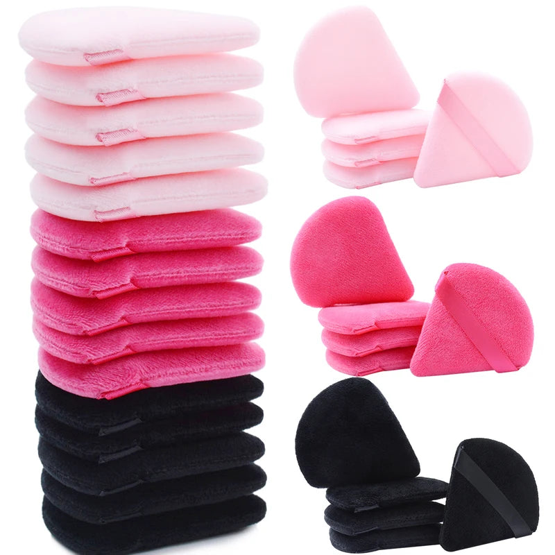 7Pcs Triangular Makeup Sponge Set - Soft Velvet Cosmetic Blenders for Contouring & Eye Makeup