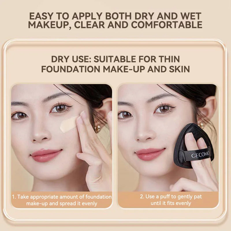 Dual-Sided Makeup Sponge - Triangle Beauty Blender for Flawless Application