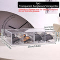 Multifunctional Transparent Acrylic Storage Box for Glasses Jewelry Stationery Drawer Organizer