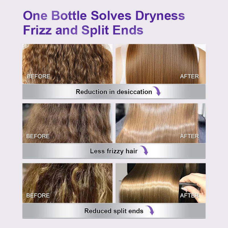 Keratin Hair Treatment Leave-In Mask for Smooth, Frizz-Free Hair