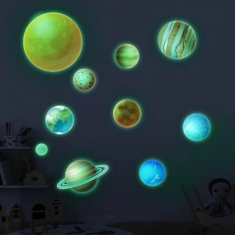 Glow in The Dark Stars and Planets Wall Decals for Bedroom Home Decor