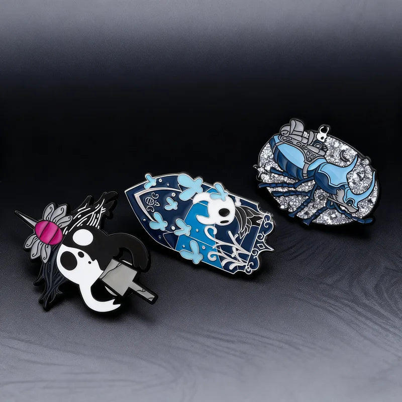 Hollow Knight Brooch Metal Enamel Badge Anime Cosplay Accessories for Fans