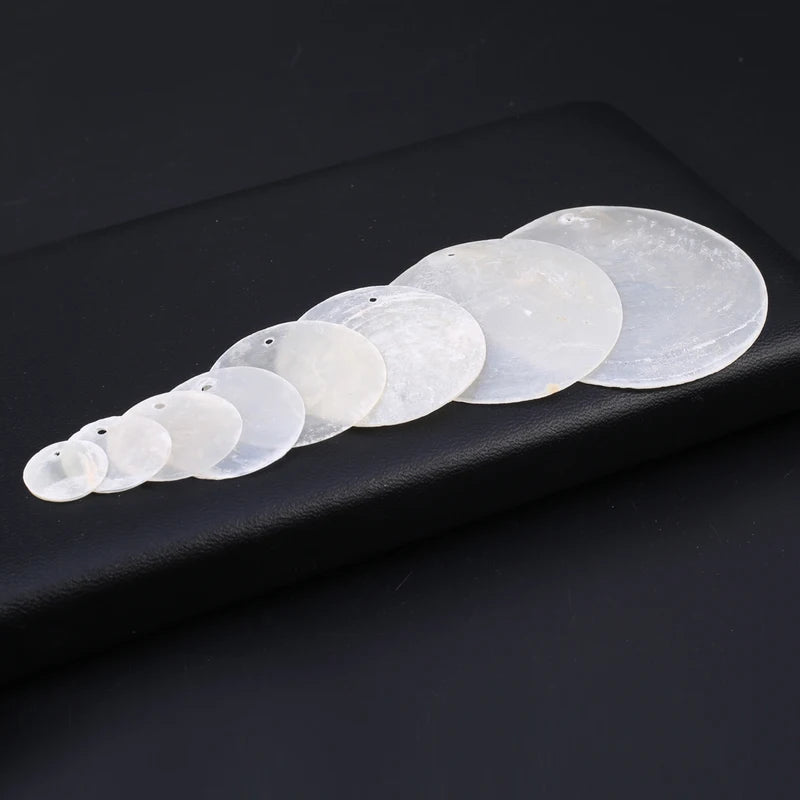 Natural Shell Beads Round Beading Spacer Jewelry Making Supplies - 100pcs