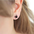 Spider Ear Stud Earrings Insect Jewelry Black Simple Fashion Accessories
