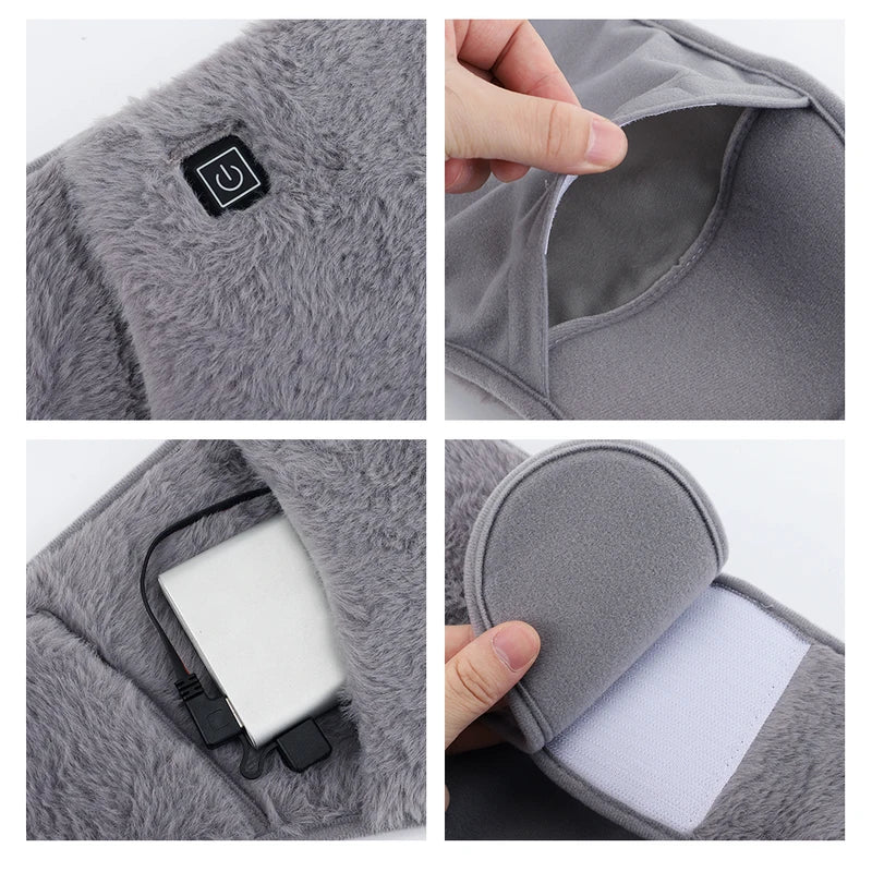 Electric Heating Belt for Hands and Waist - 3 Levels USB Recharging Warm Pad
