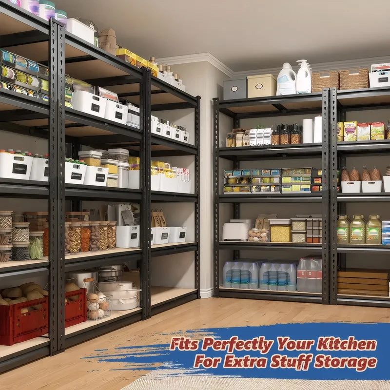 Heavy Duty 72-Inch Industrial Garage Shelving Unit - 2000LBS Capacity, Adjustable Steel Storage Racks