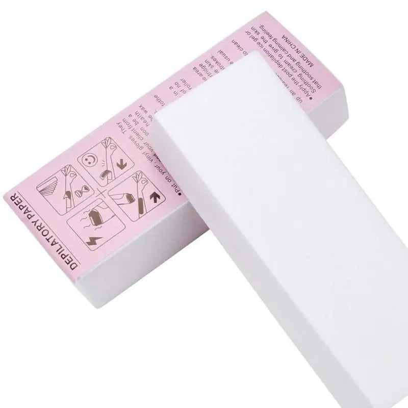 Hair Removal Wax Strips Pack - Nonwoven Pre-Cut Depilatory Paper for Legs Arms & Body