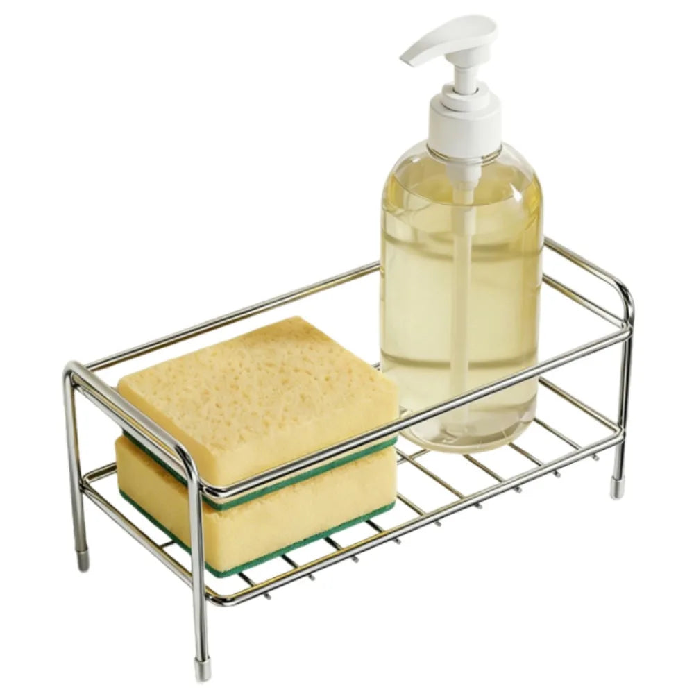 Stainless Steel Kitchen Sink Storage Rack Waterproof Anti-Rust Space Saver