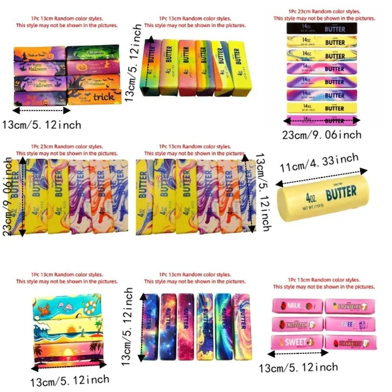 Colorful Slow Rebound Squishy Toy Butter Stick - Sensory Fidget Squeeze Toy
