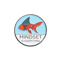 Set of 2 Positive Quote Enamel Pins - Fish & Shark Gold-Tone Brooches for Kids & Friends