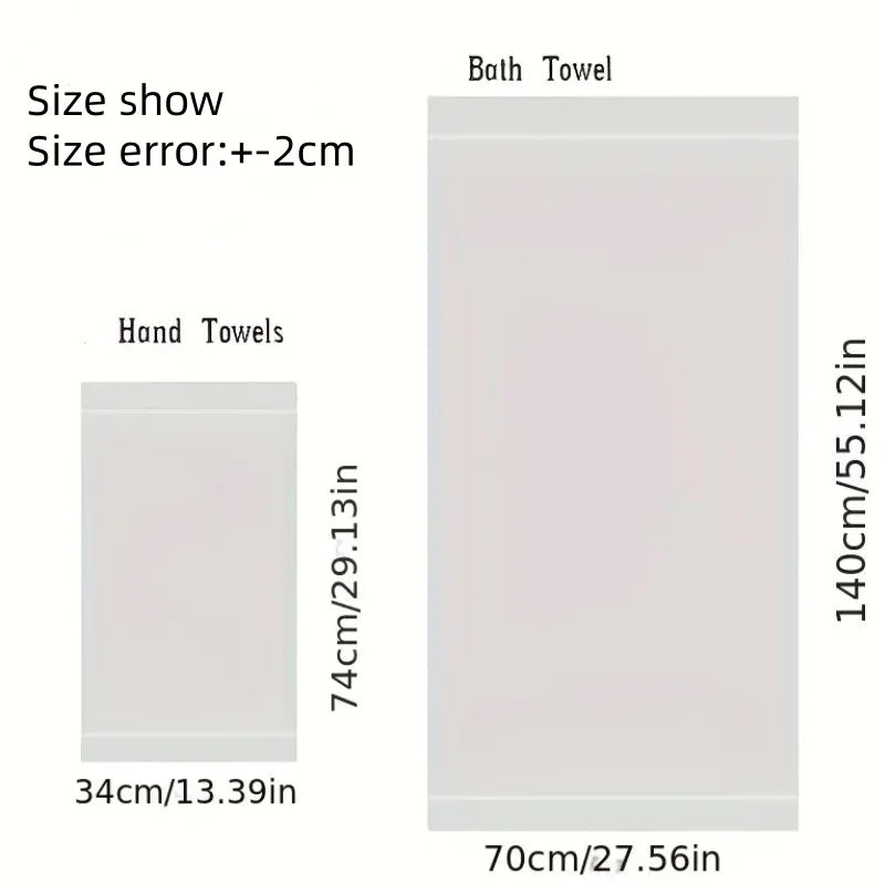 Luxury Cotton Bath Towels Set - Soft, Absorbent Hotel Quality Towels