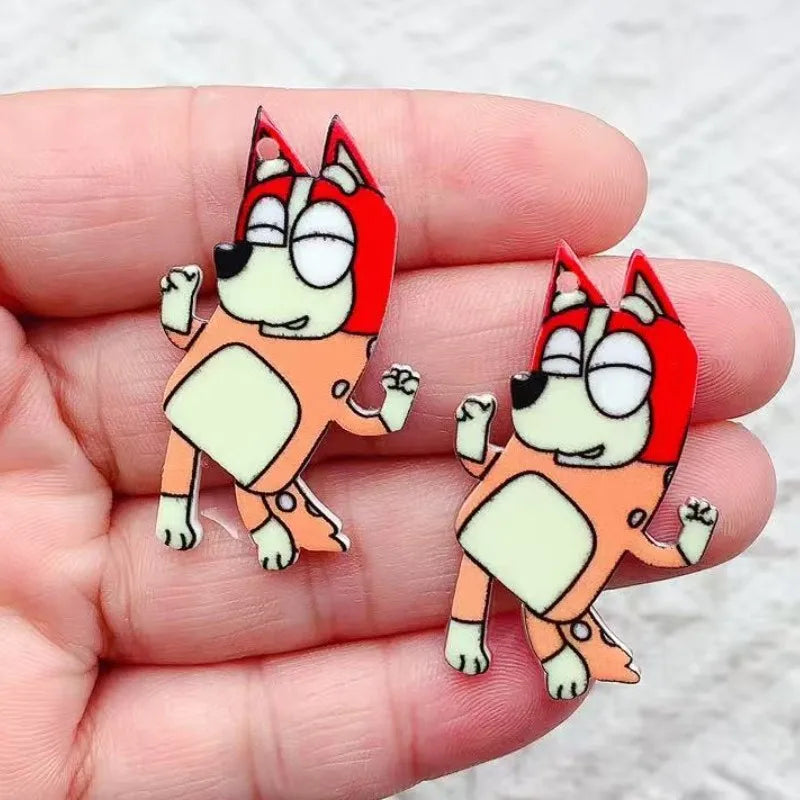 10pcs Acrylic Animal Charms for Jewelry Making & Crafts - Dog, Cat, Bird Pendant Pendants