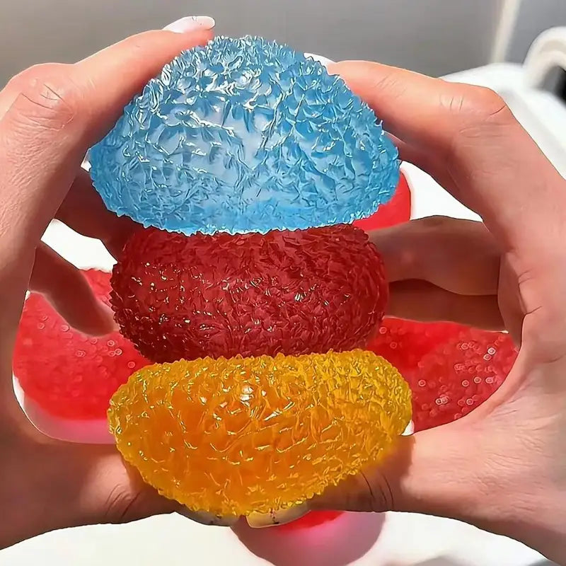 Sensory Stress Reliever Slushie Squeeze Ball with Crackling Noise - Reusable Moldable Fidget Toy for All Ages